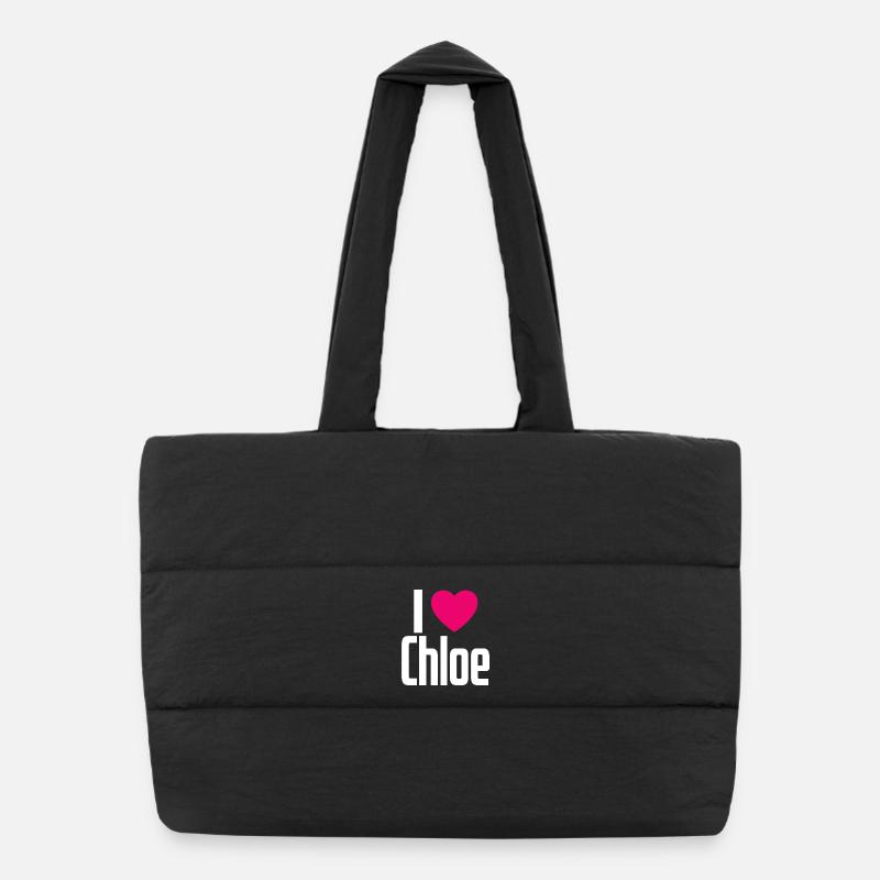 J’aime Chloé Coeur rose J’aime Chloé Sac shopping matelassé