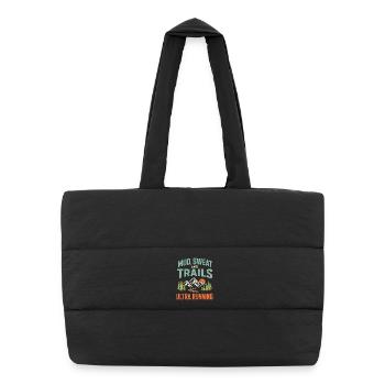 Course ultra sur les sentiers - Sac shopping matelassé - noir - Devant