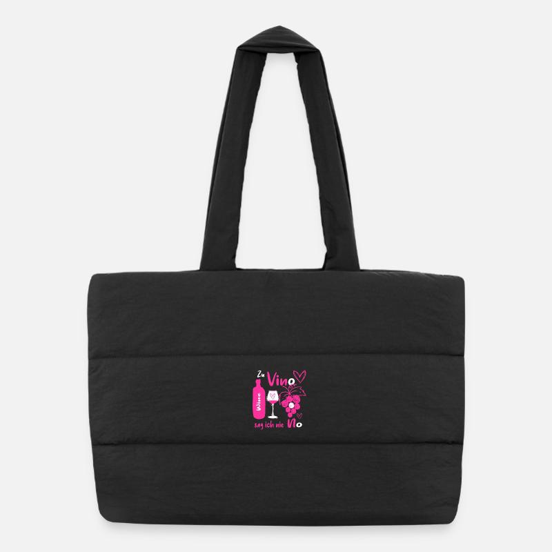Amateurs de vin Sac shopping matelassé