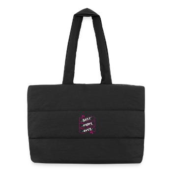 Best Mom Ever - Puffer Shopping Bag - black - Front