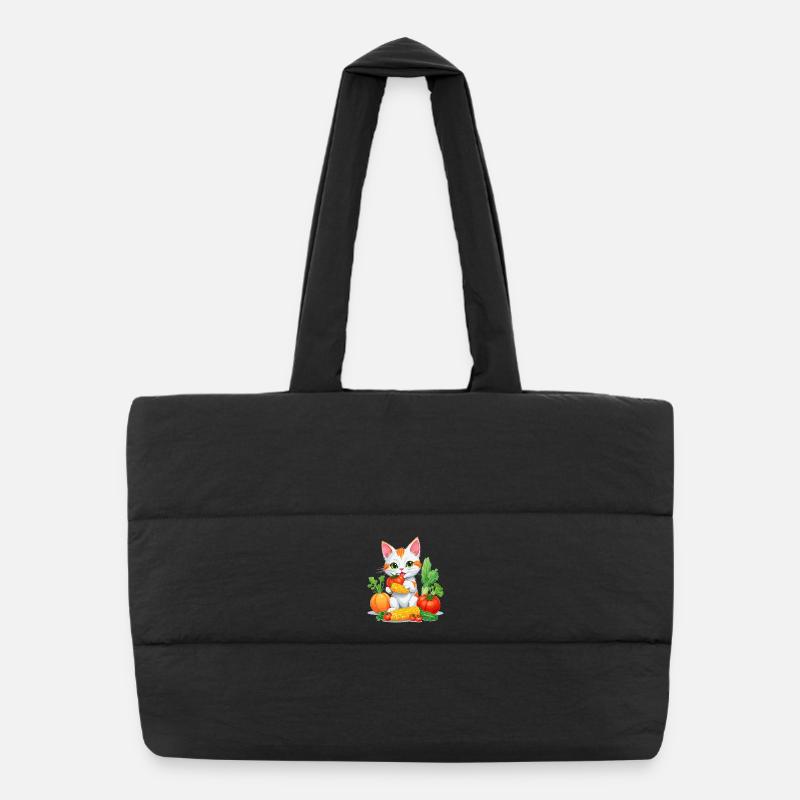Bio Katze Puffer-Einkaufstasche