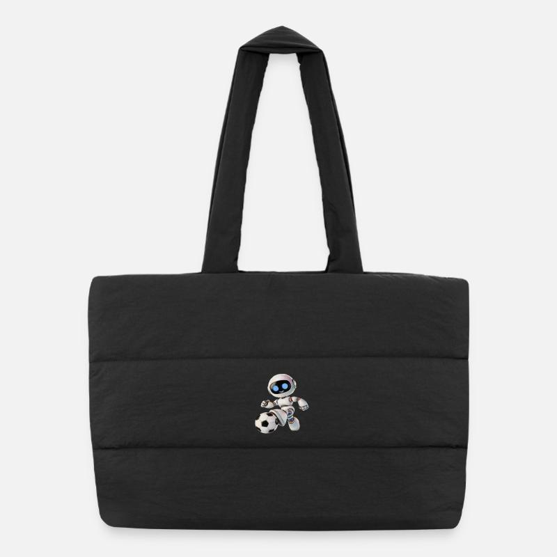 Soccer Robot Puffer Shopping Bag