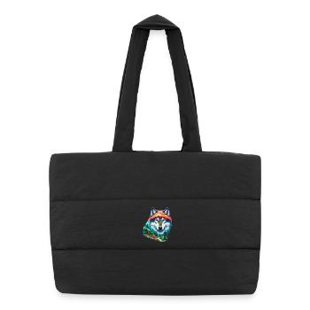 Loup - Sac shopping matelassé - noir - Devant