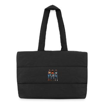 Fille noire Western Rodeo Juneteenth Texas - Sac shopping matelassé - noir - Devant