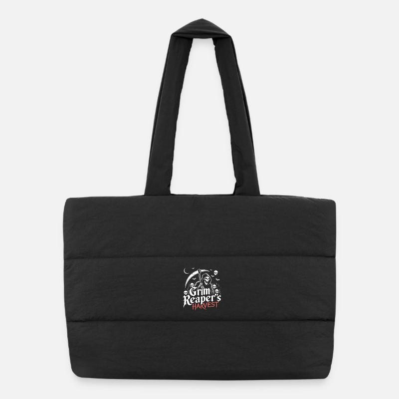 Gloomy Harvest Reaper Puffer Shopping Bag