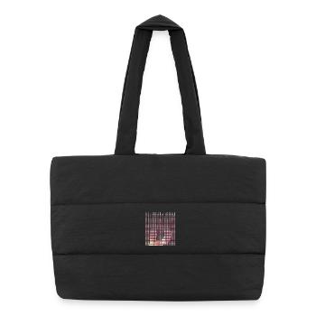 Letter D, name, the letter D - Puffer Shopping Bag - black - Front
