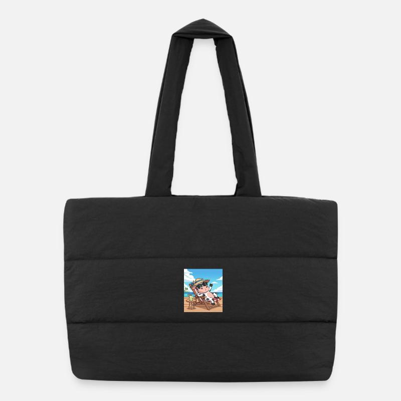vache cool Sac shopping matelassé