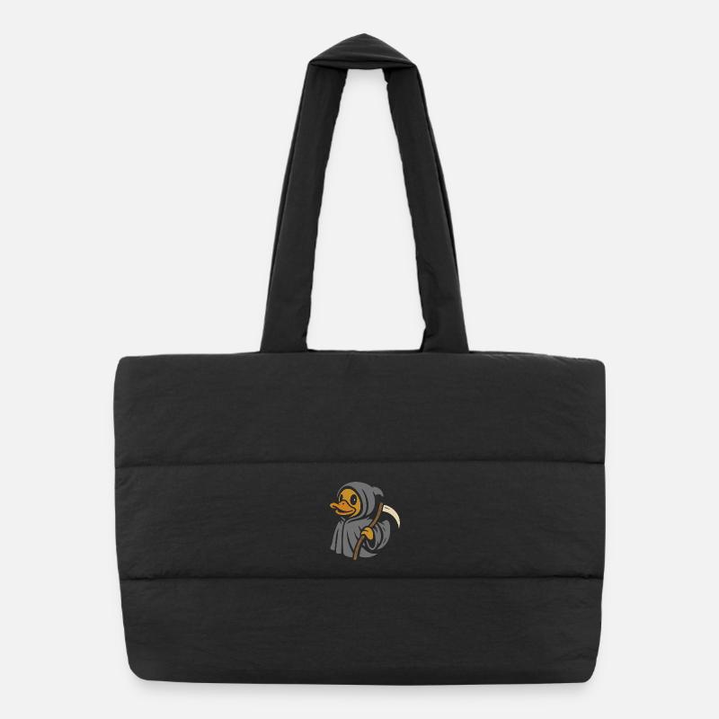Grim Reaper Motif Canard En Caoutchouc Sac shopping matelassé