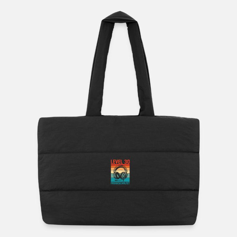 30e anniversaire Hommes Gamer Niveau 30 Débloqué Sac shopping matelassé