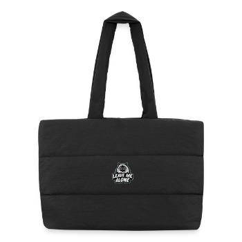 LAISSEZ-MOI TRANQUILLE - Funny Ragdoll Cat Design - Sac shopping matelassé - noir - Devant