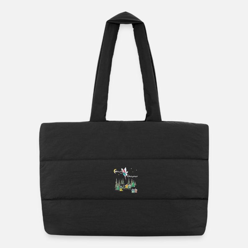 Christmas Puffer Shopping Bag