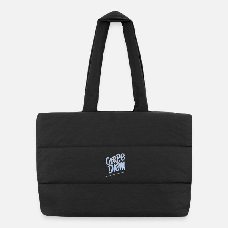 Carpe Diem - Sac shopping matelassé - noir
