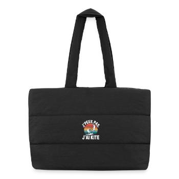 I Can't I Kite Gift Humor - Puffer Shopping Bag - black - Front