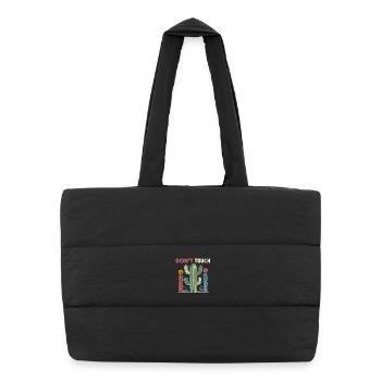 Cactus Ne Pas Toucher - Sac shopping matelassé - noir - Devant