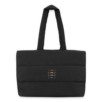  Pick-up retro heartbeat off-road car - Puffer Shopping Bag - black - Front
