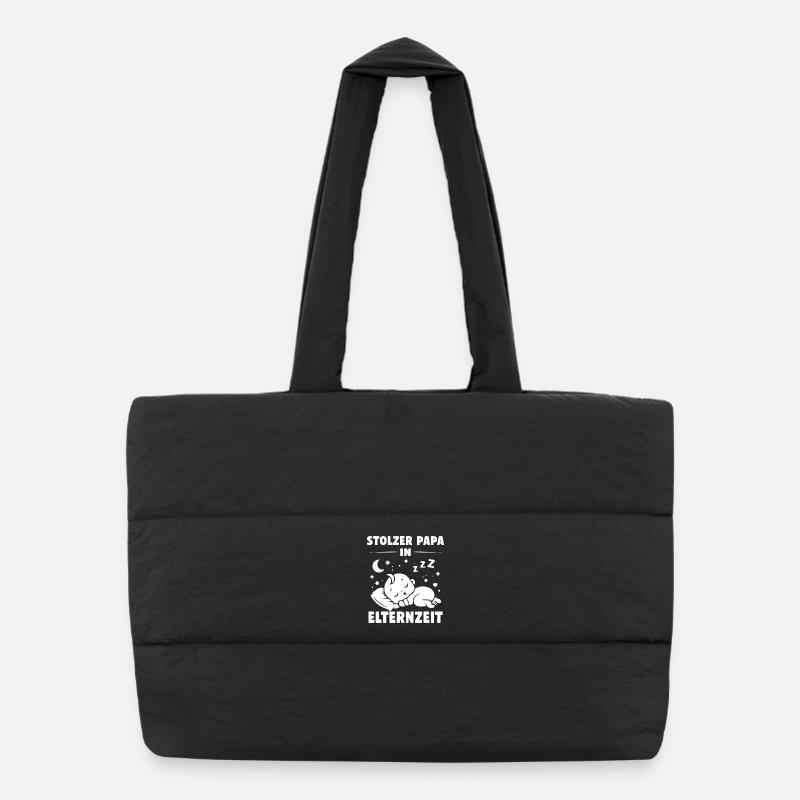 Papa fier en congé parental Sac shopping matelassé