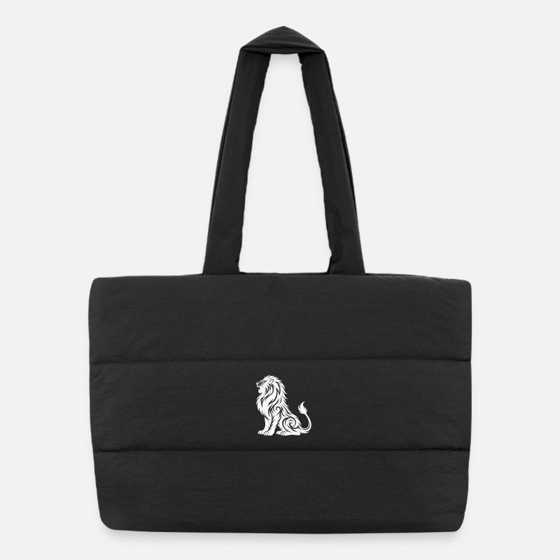 Tribal Lion Silhouette Sac shopping matelassé