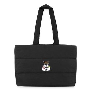 Bonjour Winter - Sac shopping matelassé - noir - Devant