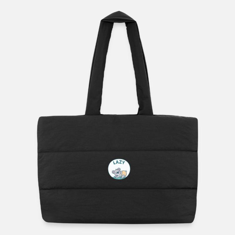 Kawaii Pastel Sloth Koala Puffer Shopping Bag