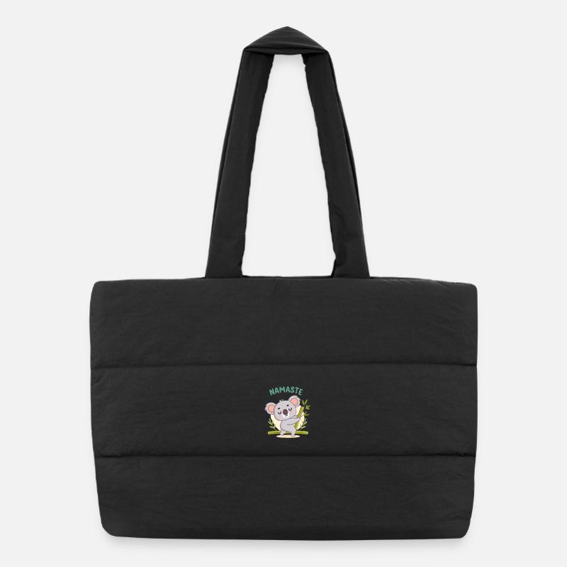 Koala Namaste Pastel Bamboo Puffer Shopping Bag