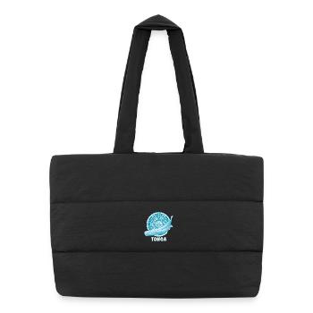 Cachalolots et masque tiki - Sac shopping matelassé - noir - Devant