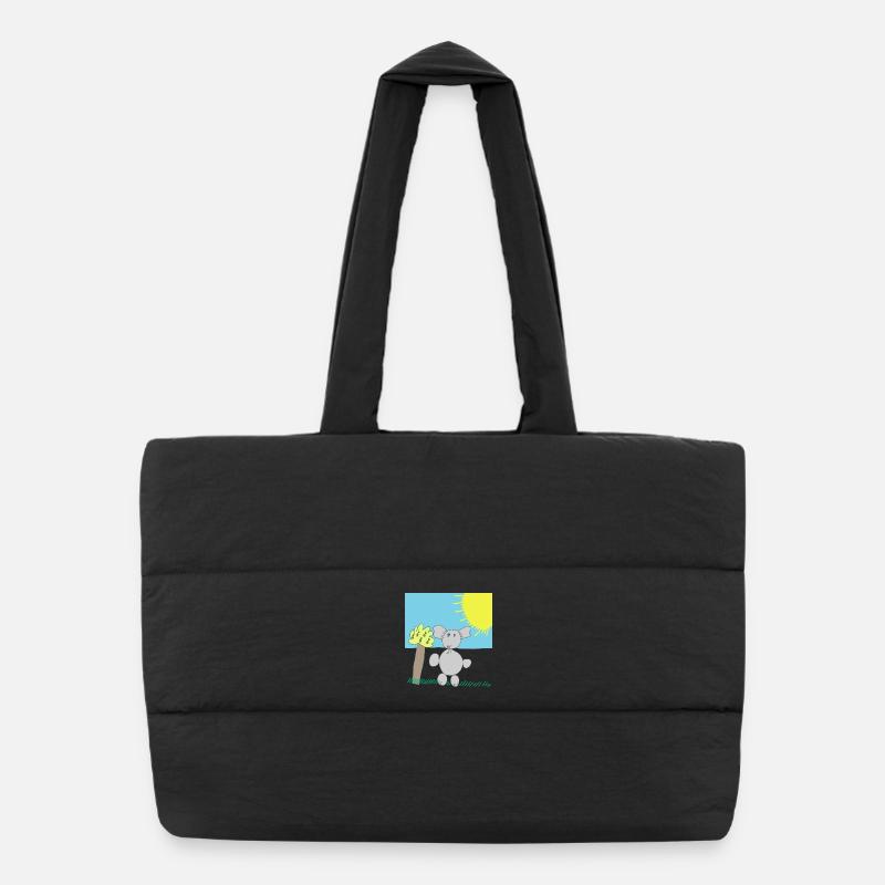 Whimsical Elephant Under a Bright Sun Puffer Shopping Bag
