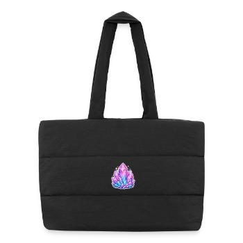Colorful Crystal Dreams - Puffer Shopping Bag - black - Front