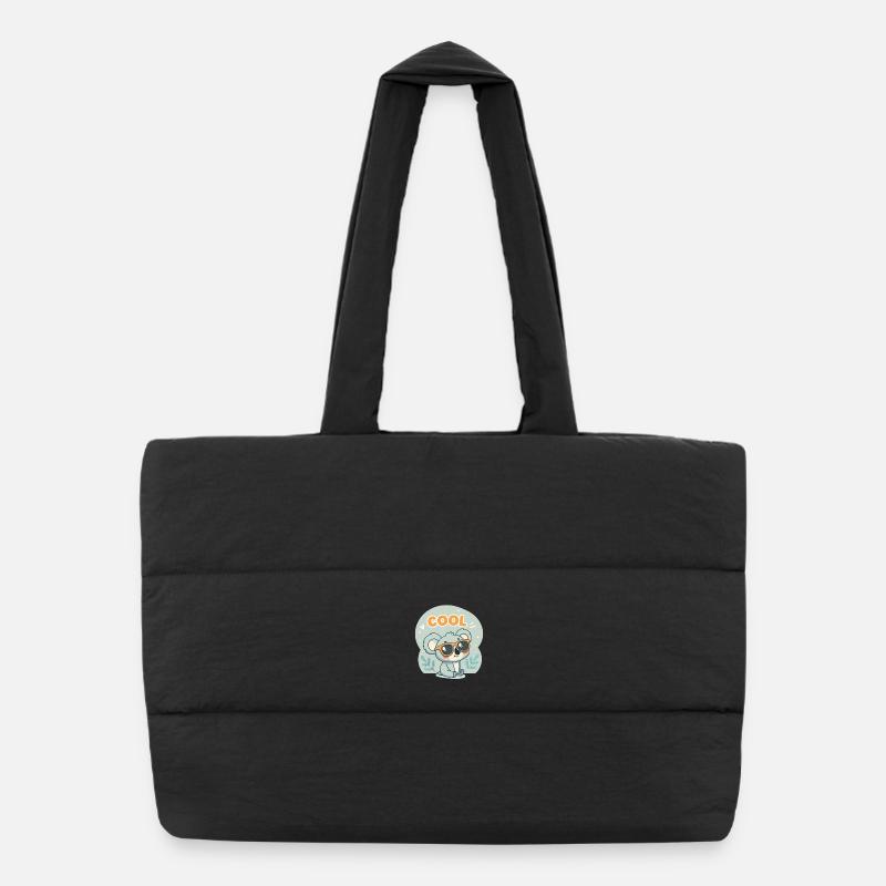 Koala Cool aux lunettes orange Sac shopping matelassé