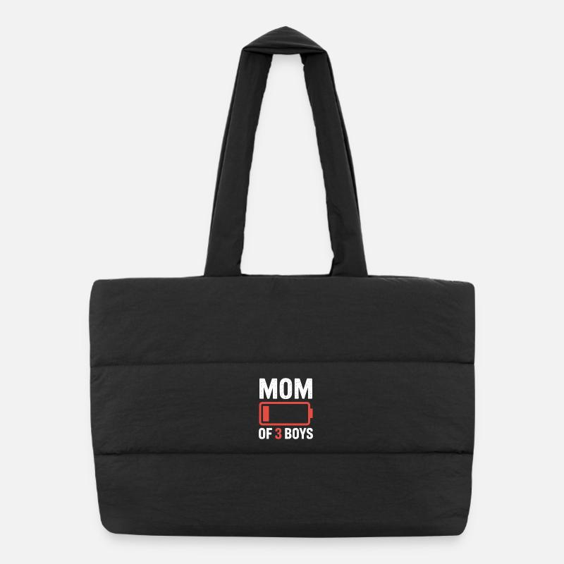 Batterie maman de trois garçons Sac shopping matelassé