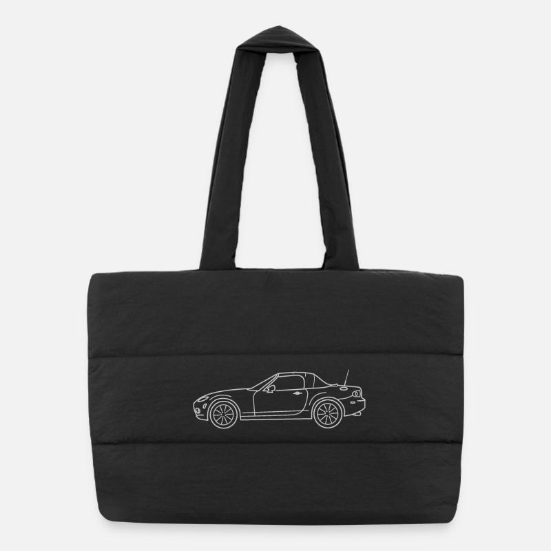 Sportwagen MX 5 - Puffer-Einkaufstasche - Schwarz