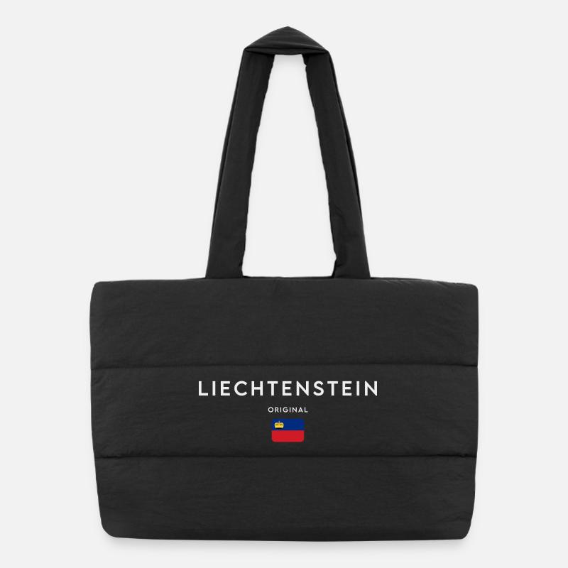 Drapeau du Liechtenstein Sac shopping matelassé