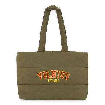 Vilnius Fondée en 1986 - Sac shopping matelassé - safari green - Devant