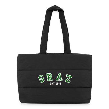 Graz fondée en 1986 - Sac shopping matelassé - noir - Devant