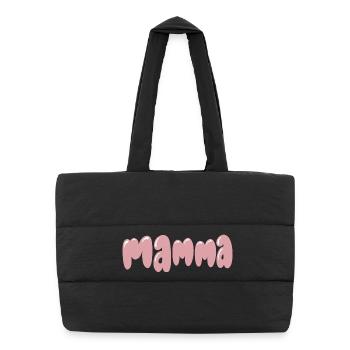 Pétillante Maman Style Joueuse Rose - Sac shopping matelassé - noir - Devant