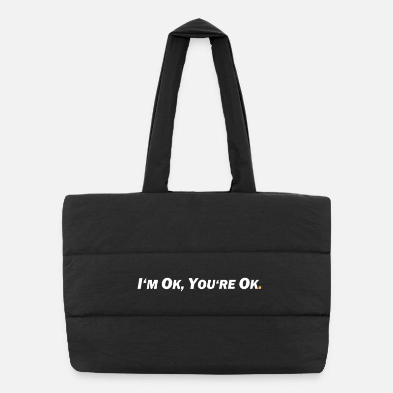 Je vais bien, tu vas bien Sac shopping matelassé