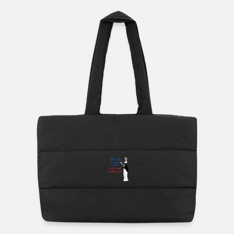 Un bon livre et Mr Darcy Sac shopping matelassé
