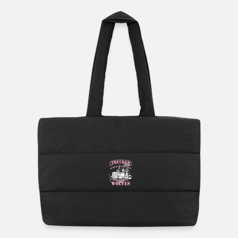 Proud truck driver Trucker Babe Brummi truck Puffer Shopping Bag