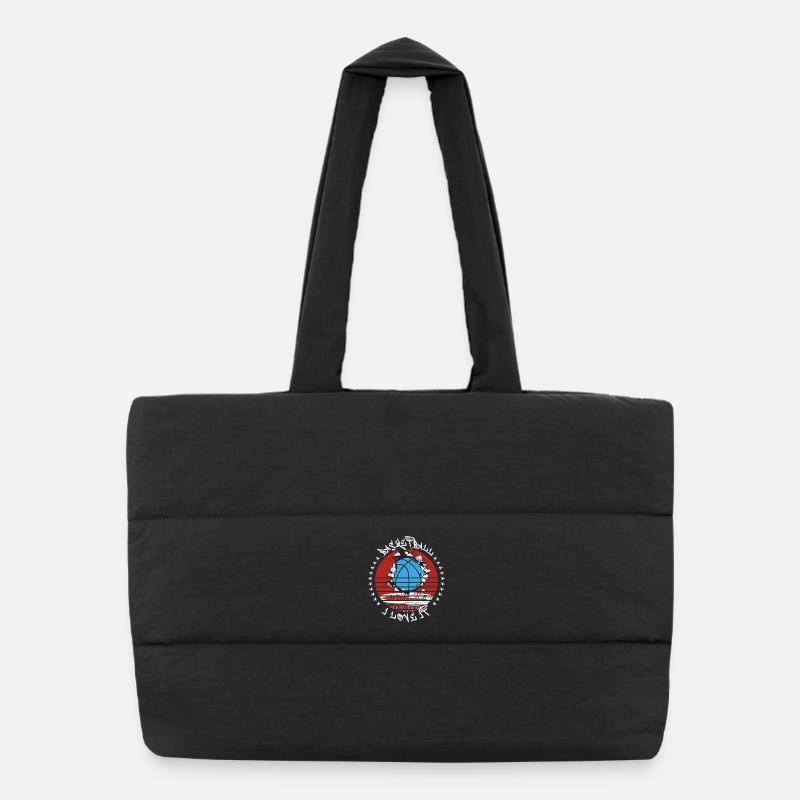Basketball - Puffer-Einkaufstasche - Schwarz