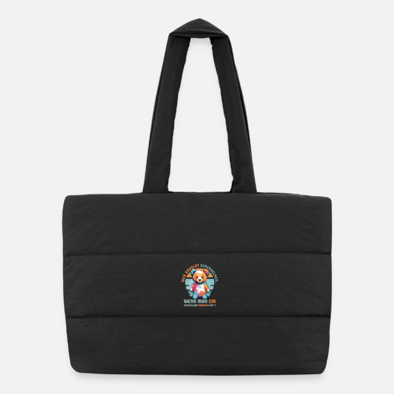 Kuscheliger Teddybär Puffer-Einkaufstasche