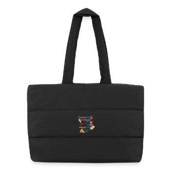 Funny sayings for birthday - Puffer Shopping Bag - black - Front