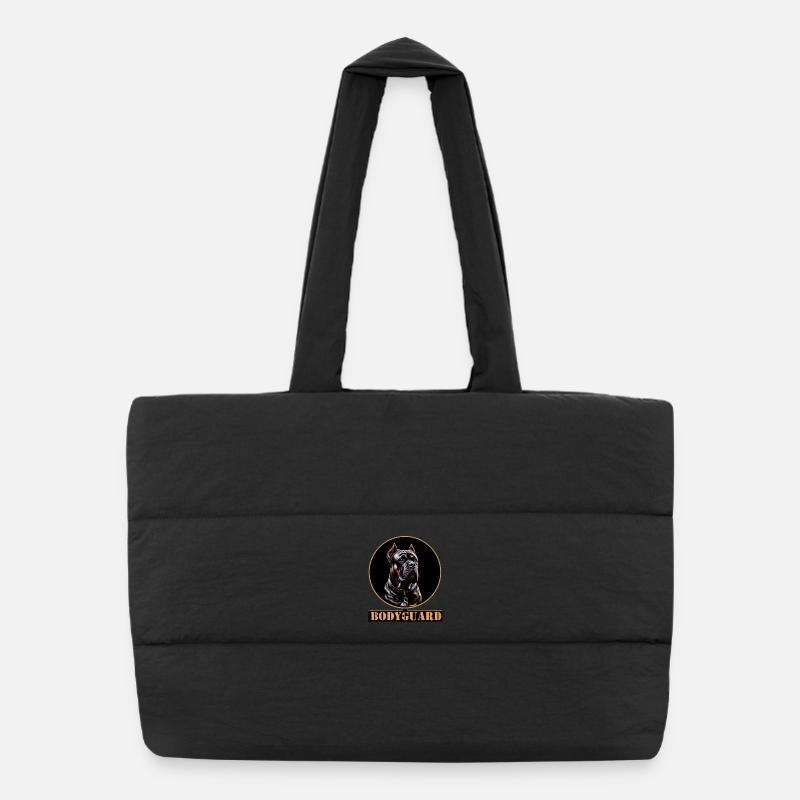 Bodyguard Cane Corso Portrait Puffer-Einkaufstasche