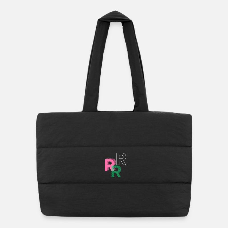 Letter R Puffer Shopping Bag