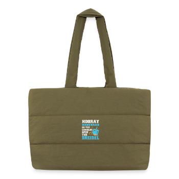 Hanukah Chanukkah Hanukkah - Puffer-Einkaufstasche - safari Green - Vorne