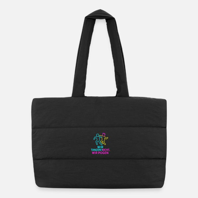 Neon Pogo Dance Duo Puffer Shopping Bag