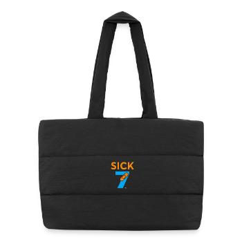 Sick Seven Meme Tee Six Seven - Sac shopping matelassé - noir - Devant