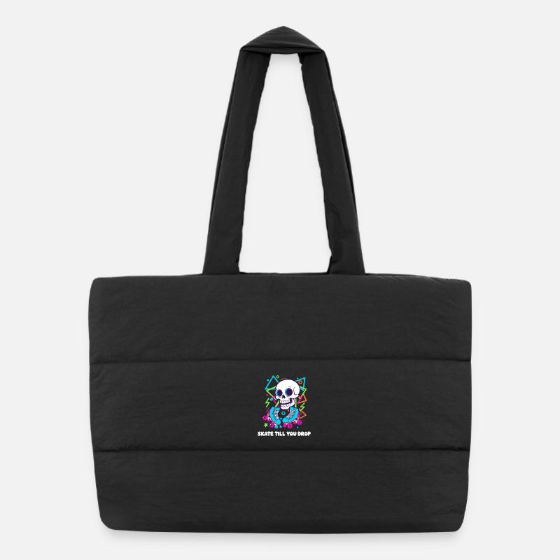 Skeleton Roller Neon Groove Puffer Shopping Bag