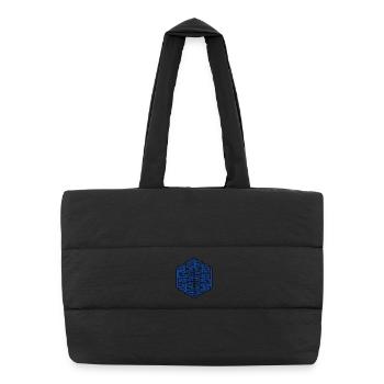 Pattern Goa Yoga Geometric Hexagon Ornament - Puffer Shopping Bag - black - Front