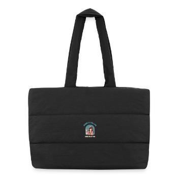 Anime Calls: And I Have To Go - Puffer Shopping Bag - black - Front