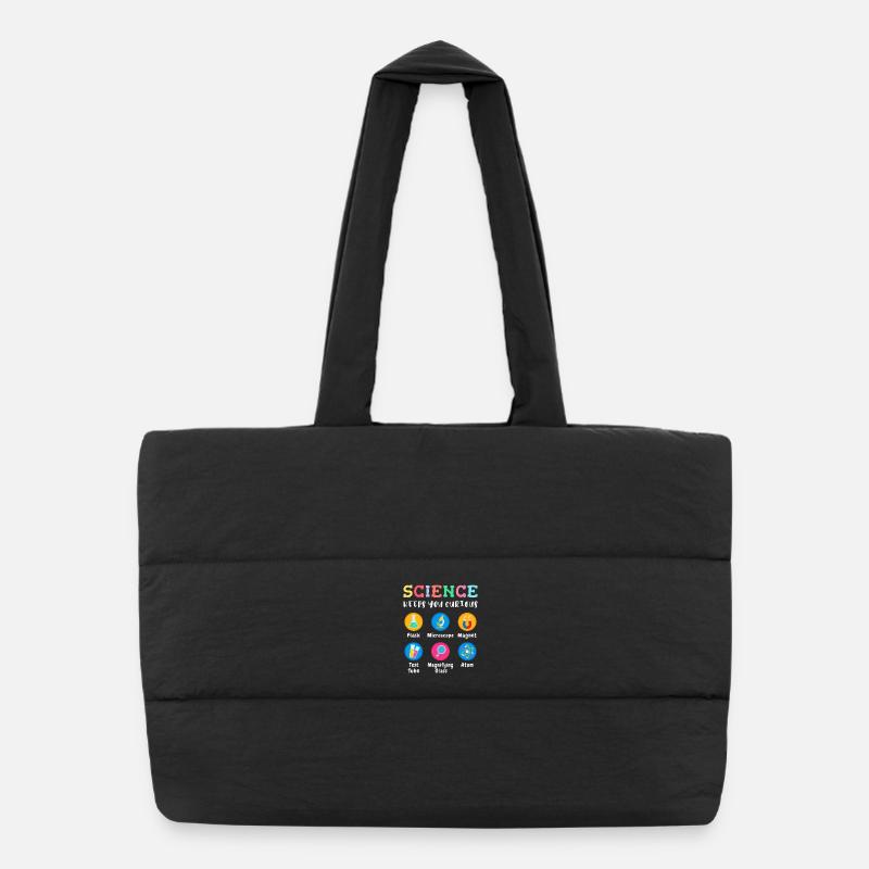 La science suscite la curiosité Sac shopping matelassé