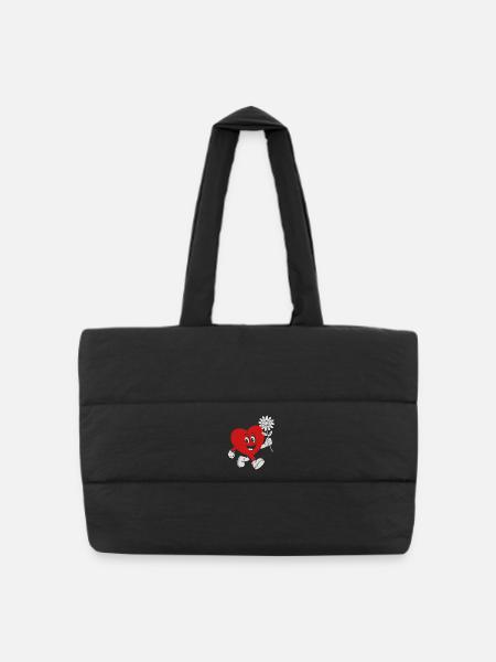 Héros du cœur avec Daisy - Sac shopping matelassé - noir